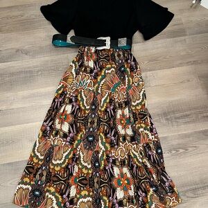 Bohemian Floral Maxi Skirt